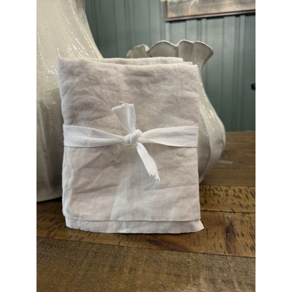 NWOT Quince King Set 2 Linen Pillowcases Natural Chambray